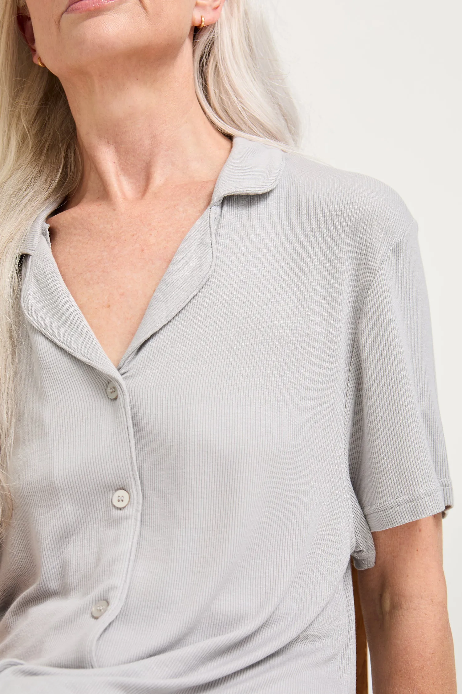 EcoVero Ribbed Nightshirt in Grey sold by Pretty You London product image thumbnail 2