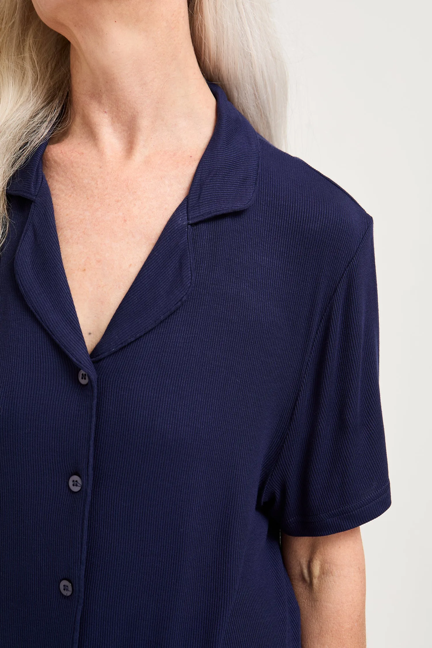 EcoVero Ribbed Nightshirt in Midnight sold by Pretty You London product image thumbnail 2