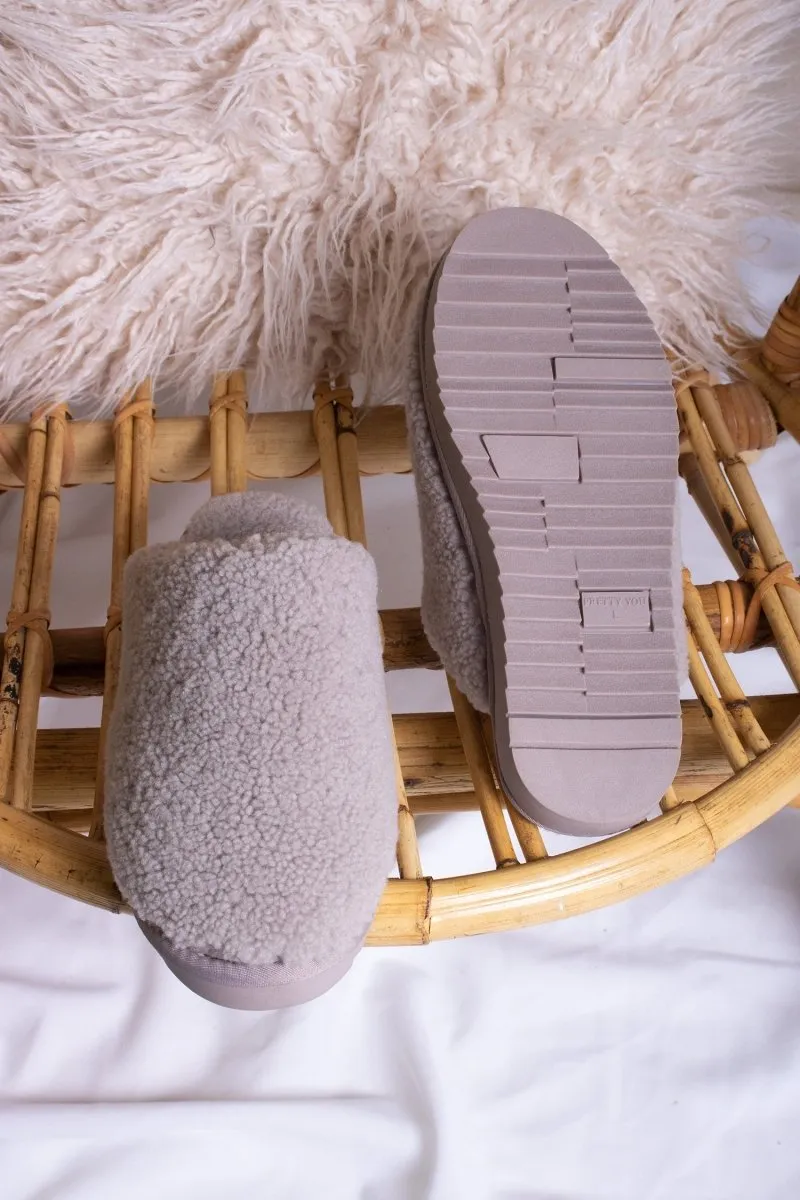 Jude Mule Slippers in Truffle sold by Pretty You London product image thumbnail 3