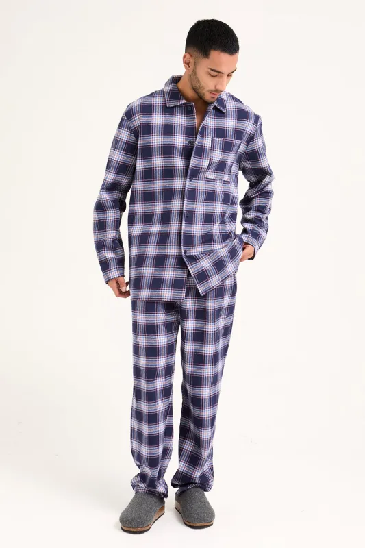 Mister You Plaid Pyjamas in Midnight sold by Pretty You London