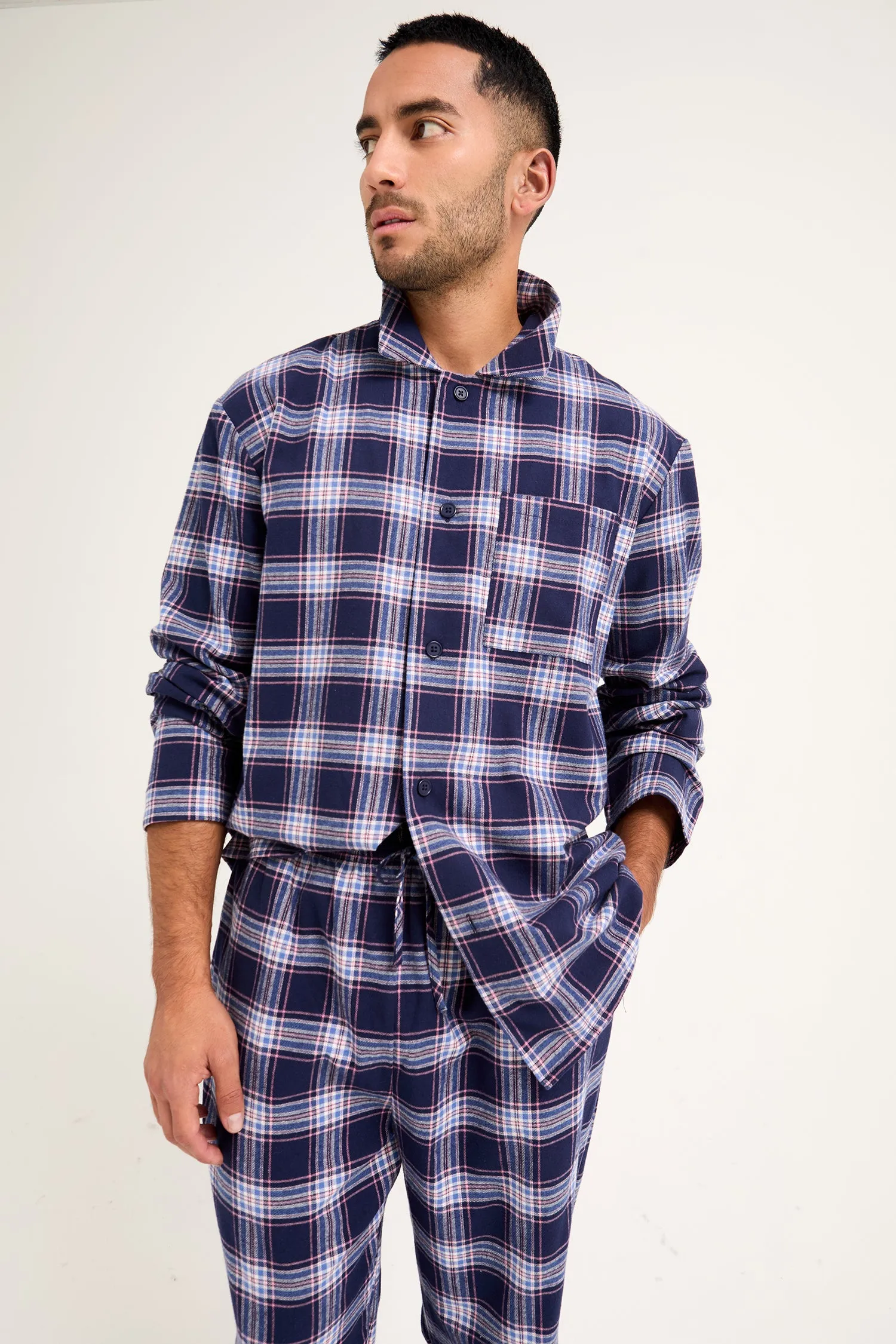 Mister You Plaid Pyjamas in Midnight sold by Pretty You London product image thumbnail 2