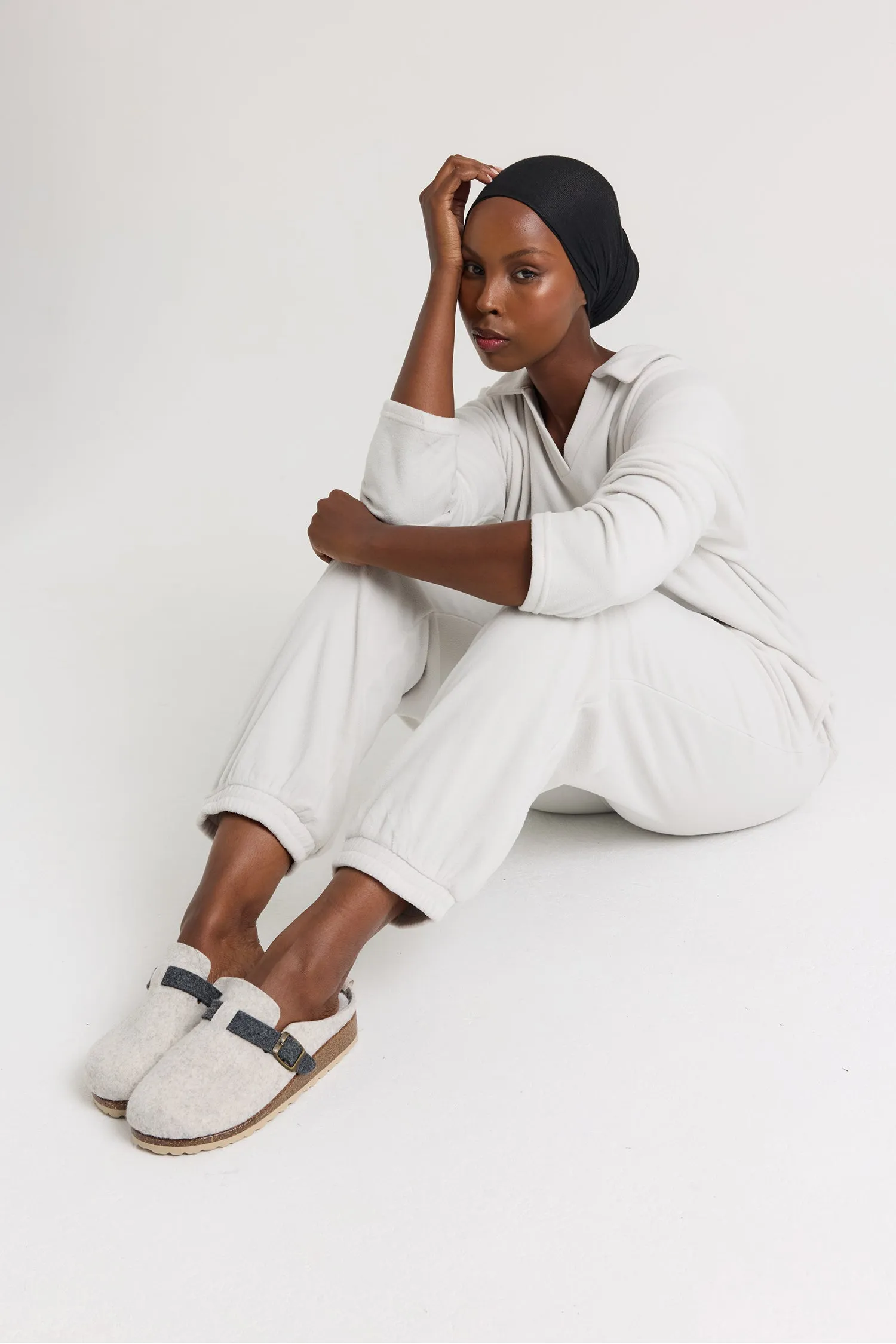 Fleece Lounge Set in Stone sold by Pretty You London product image thumbnail 5