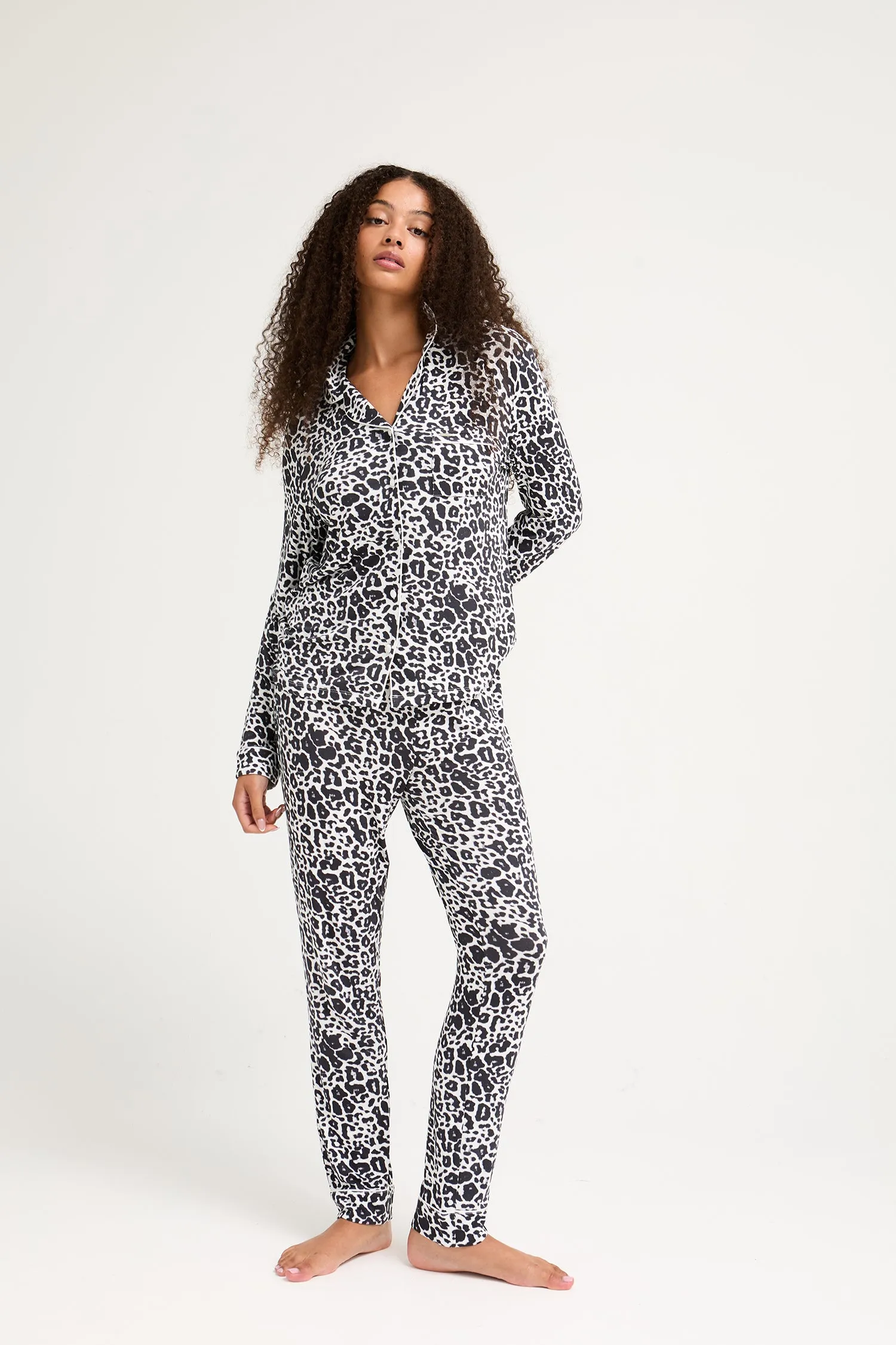 Bamboo Pajama Set in Luxe Leopard sold by Pretty You London