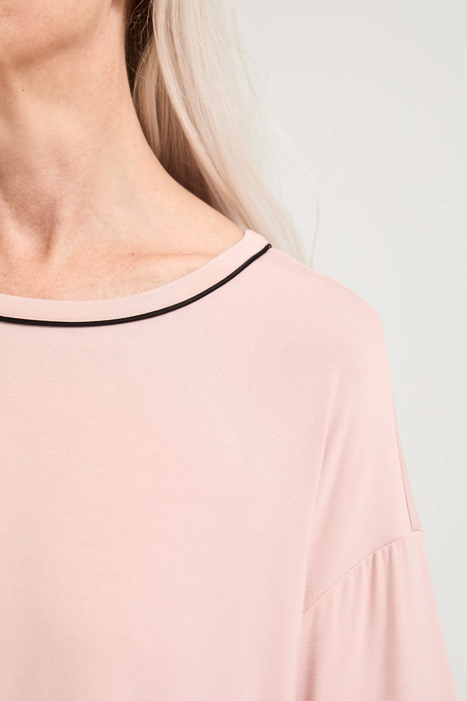 Bamboo Classic Tee Dress in Pink sold by Pretty You London product image thumbnail 2