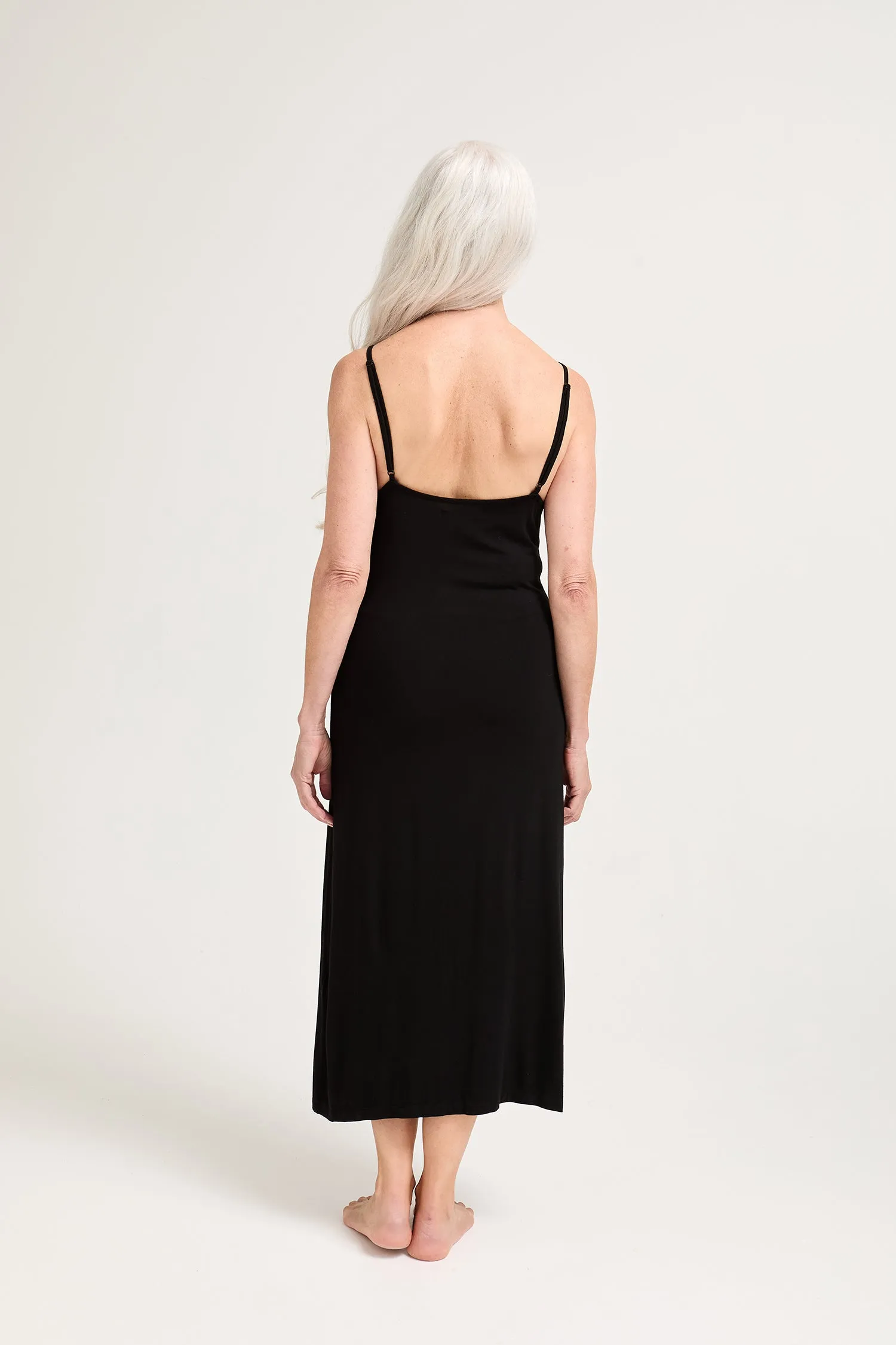 Bamboo Frill Chemise in Black sold by Pretty You London product image thumbnail 3