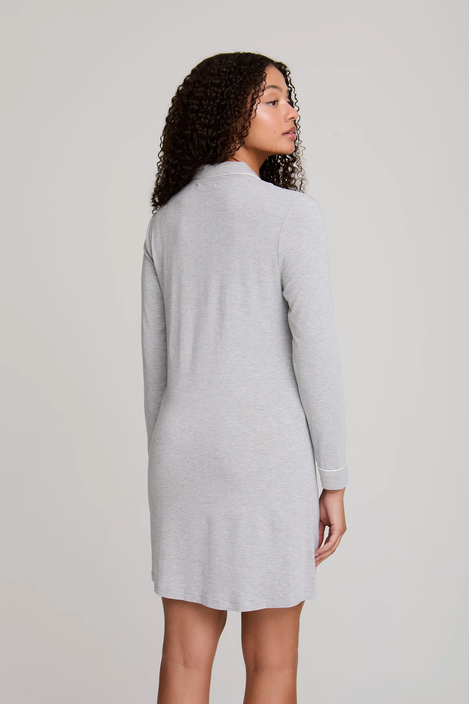 Bamboo Nightshirt in Gray Marl sold by Pretty You London product image thumbnail 4