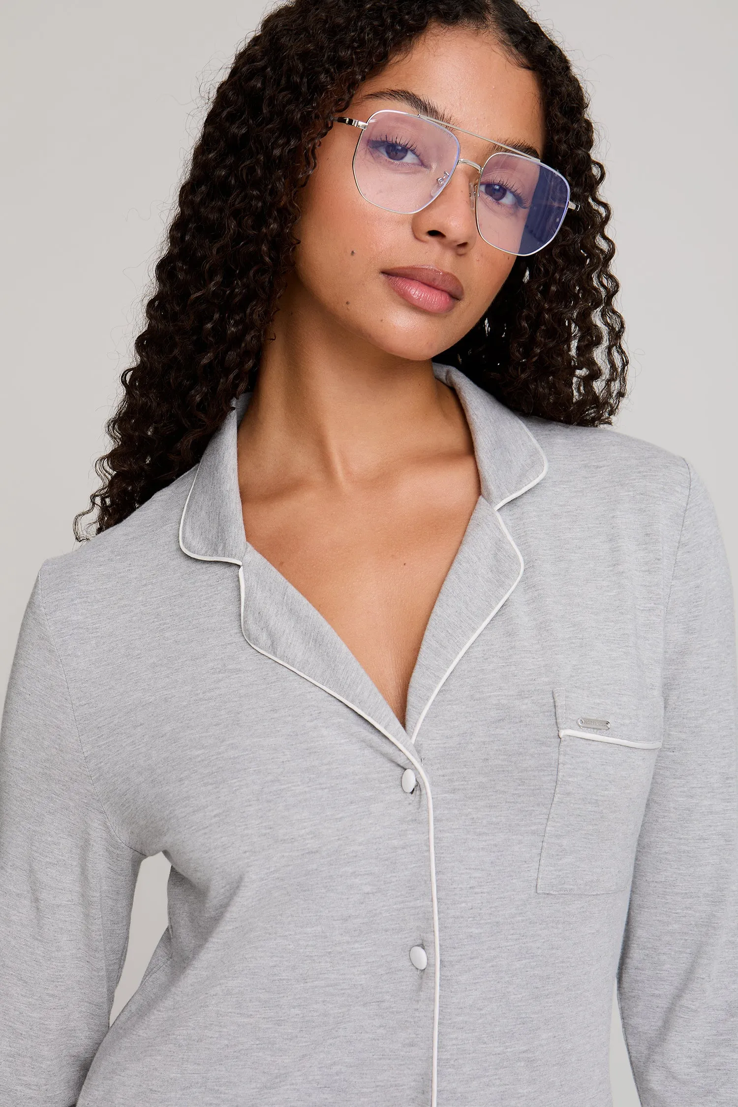 Bamboo Nightshirt in Gray Marl sold by Pretty You London