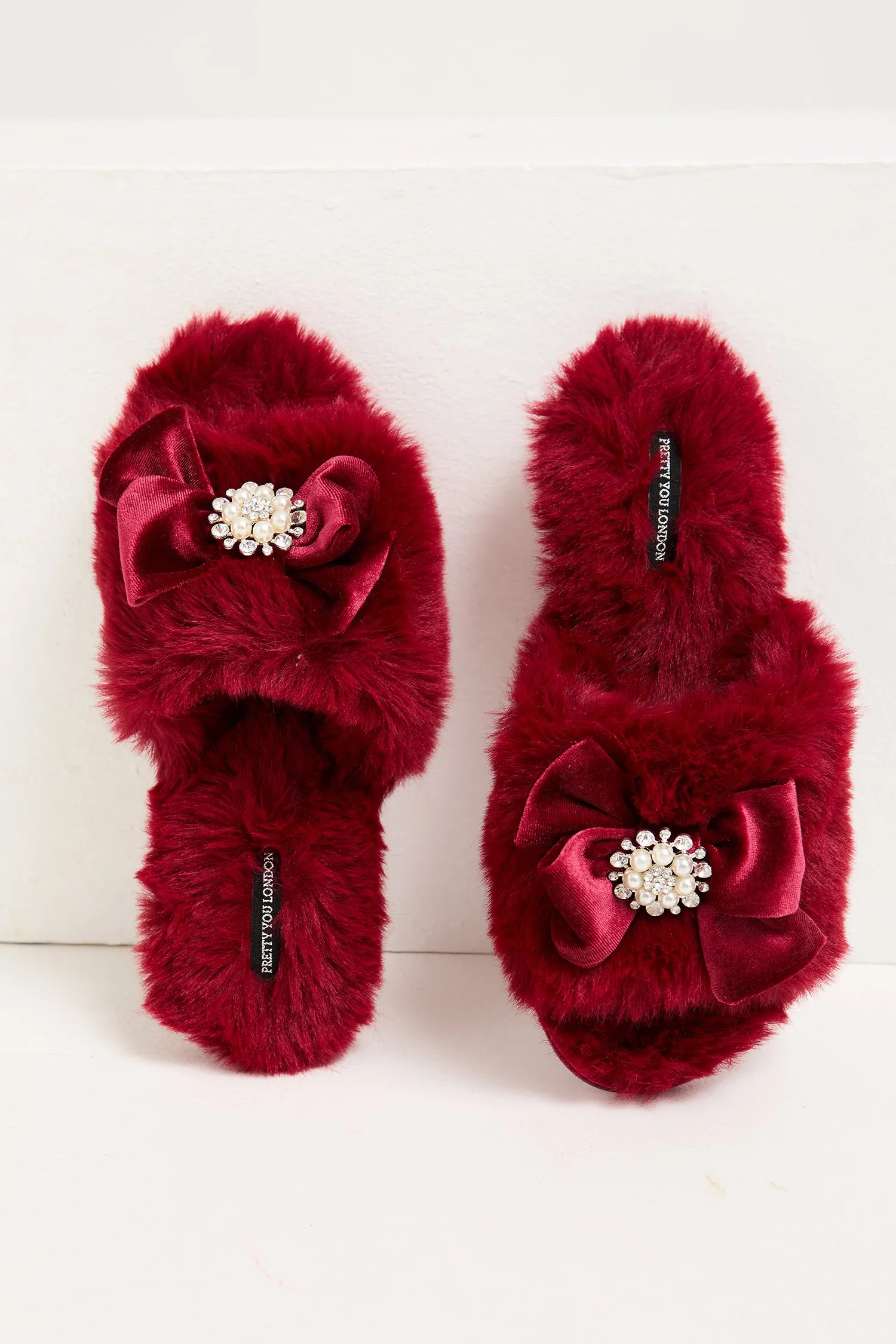 Anya Slippers in Red sold by Pretty You London product image thumbnail 3