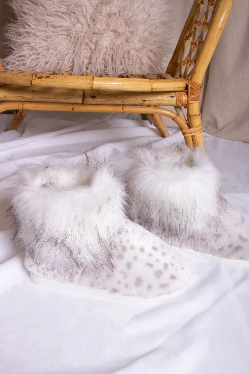 Fern Slippers in Snow Leopard sold by Pretty You London product image thumbnail 5