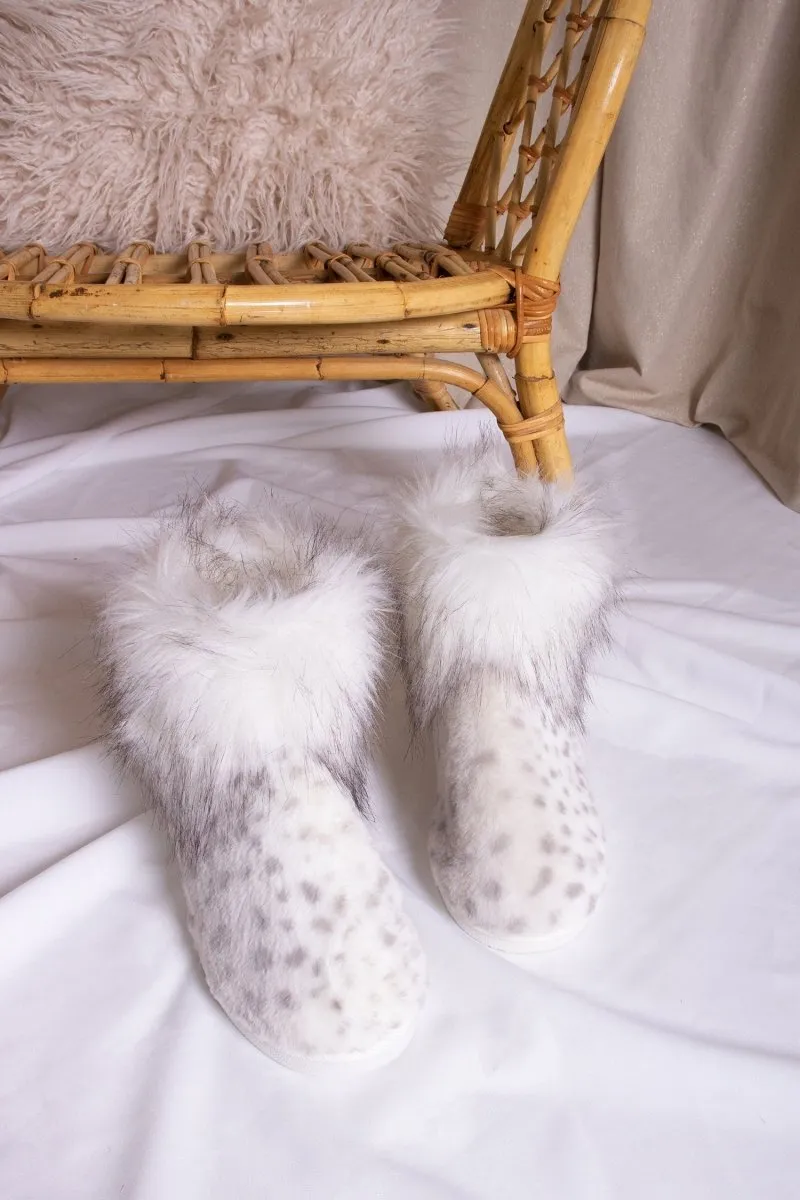 Fern Slippers in Snow Leopard sold by Pretty You London product image thumbnail 3