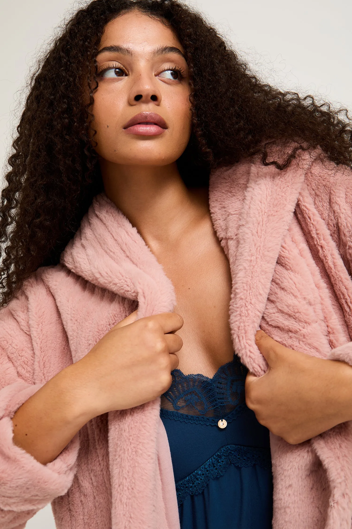 Cloud Dressing Gown in Dusky Pink sold by Pretty You London product image thumbnail 2