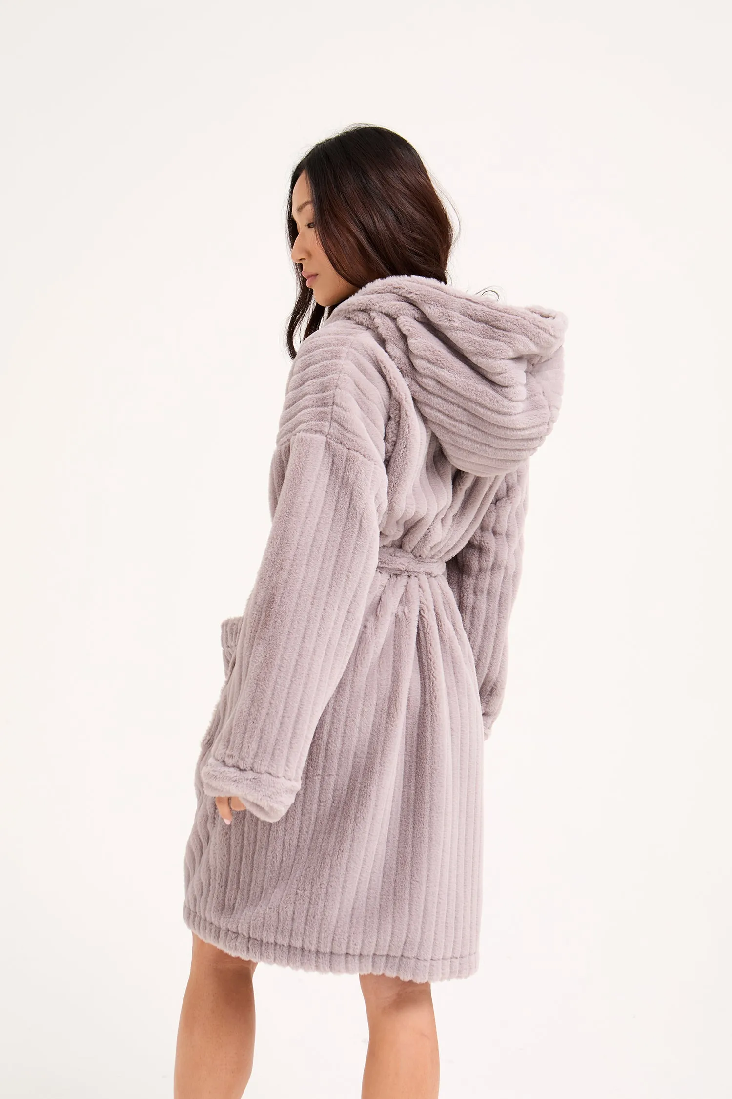 Cloud Dressing Gown in Mink sold by Pretty You London product image thumbnail 4