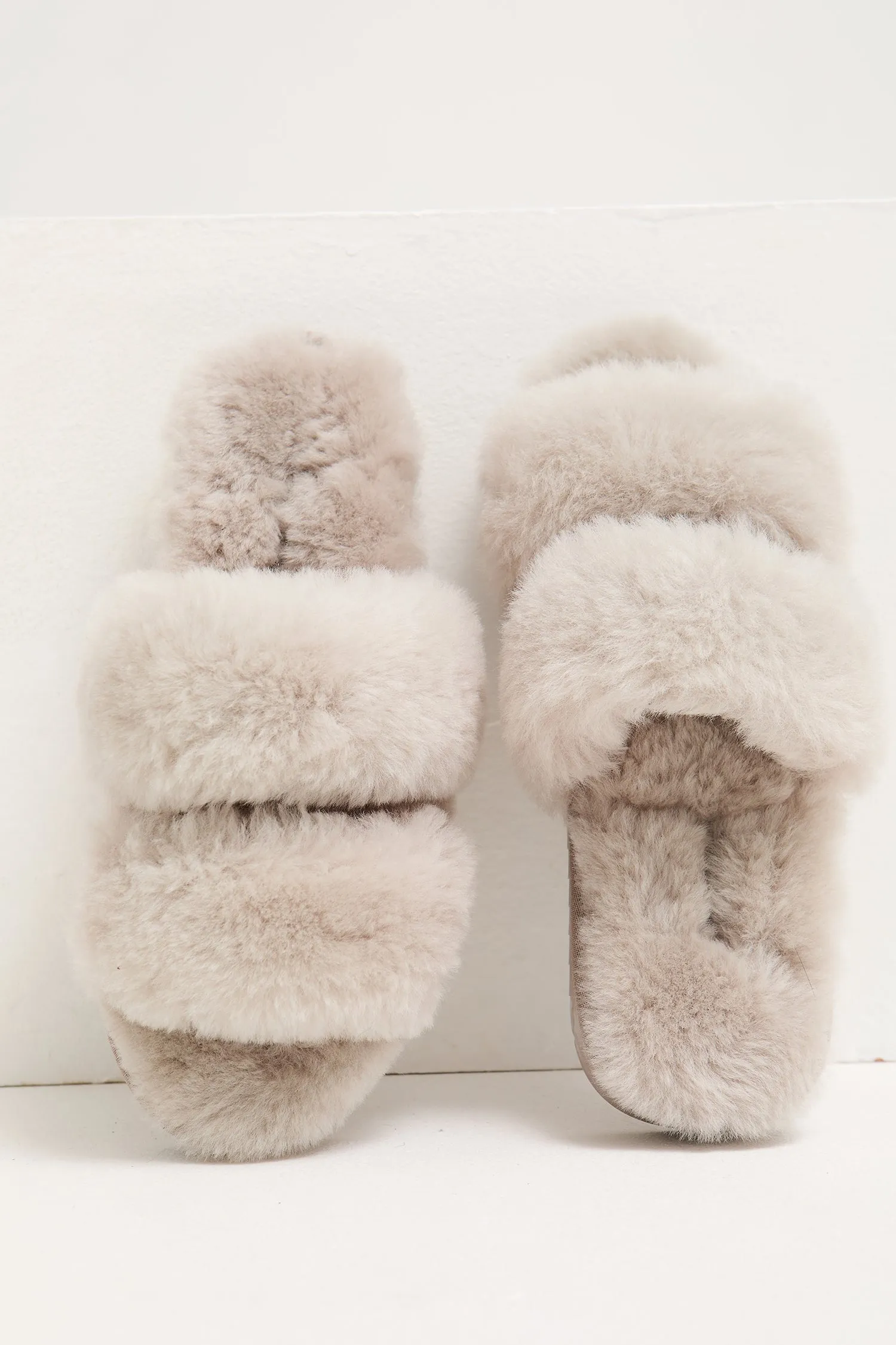 Jinx Slippers in Truffle sold by Pretty You London product image thumbnail 3
