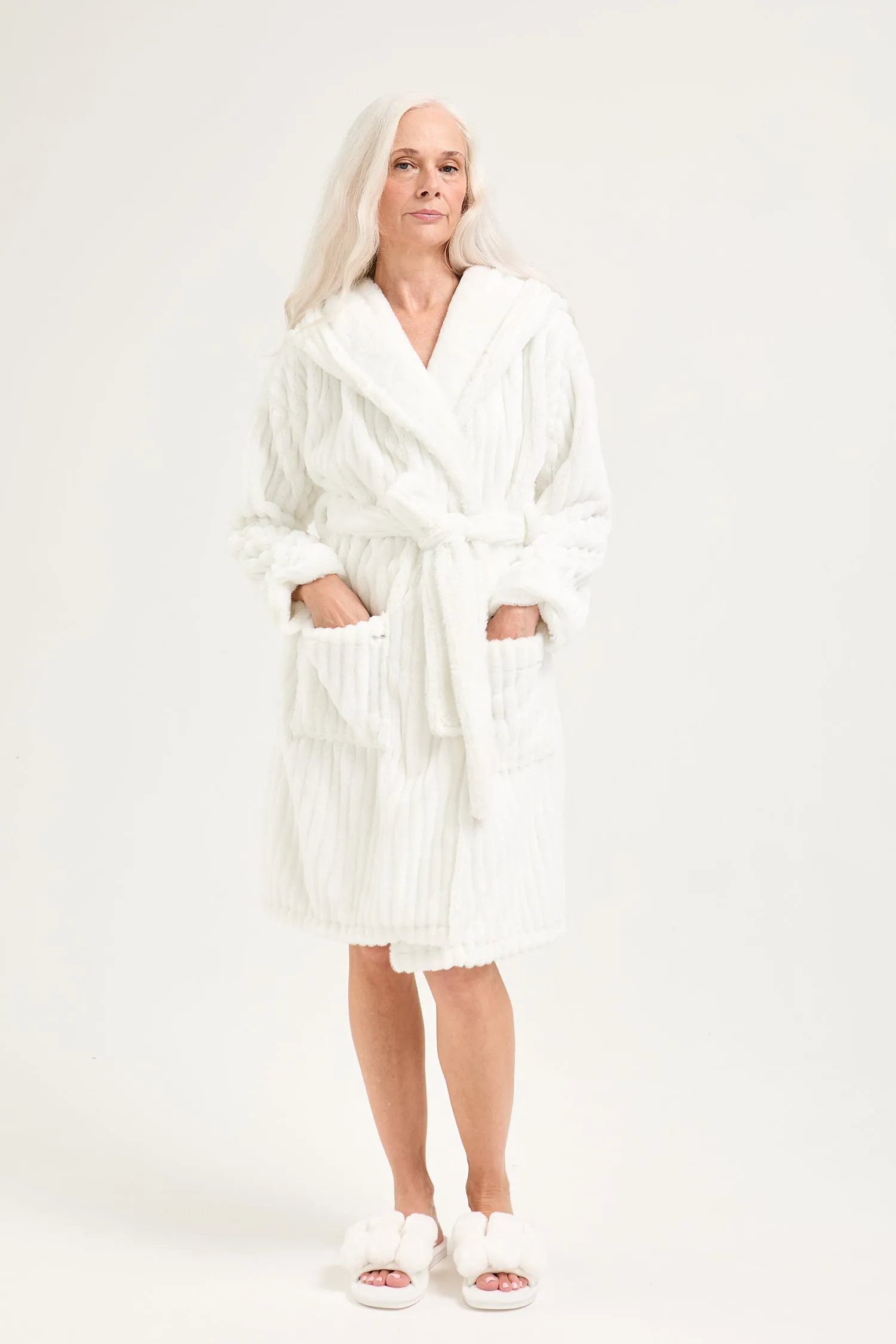 Cloud Dressing Gown in Cream sold by Pretty You London