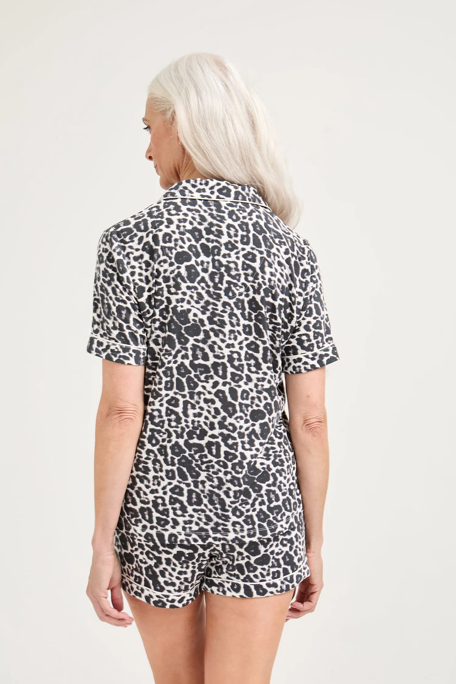 Bamboo Shirt Short Set in Luxe Leopard sold by Pretty You London product image thumbnail 3