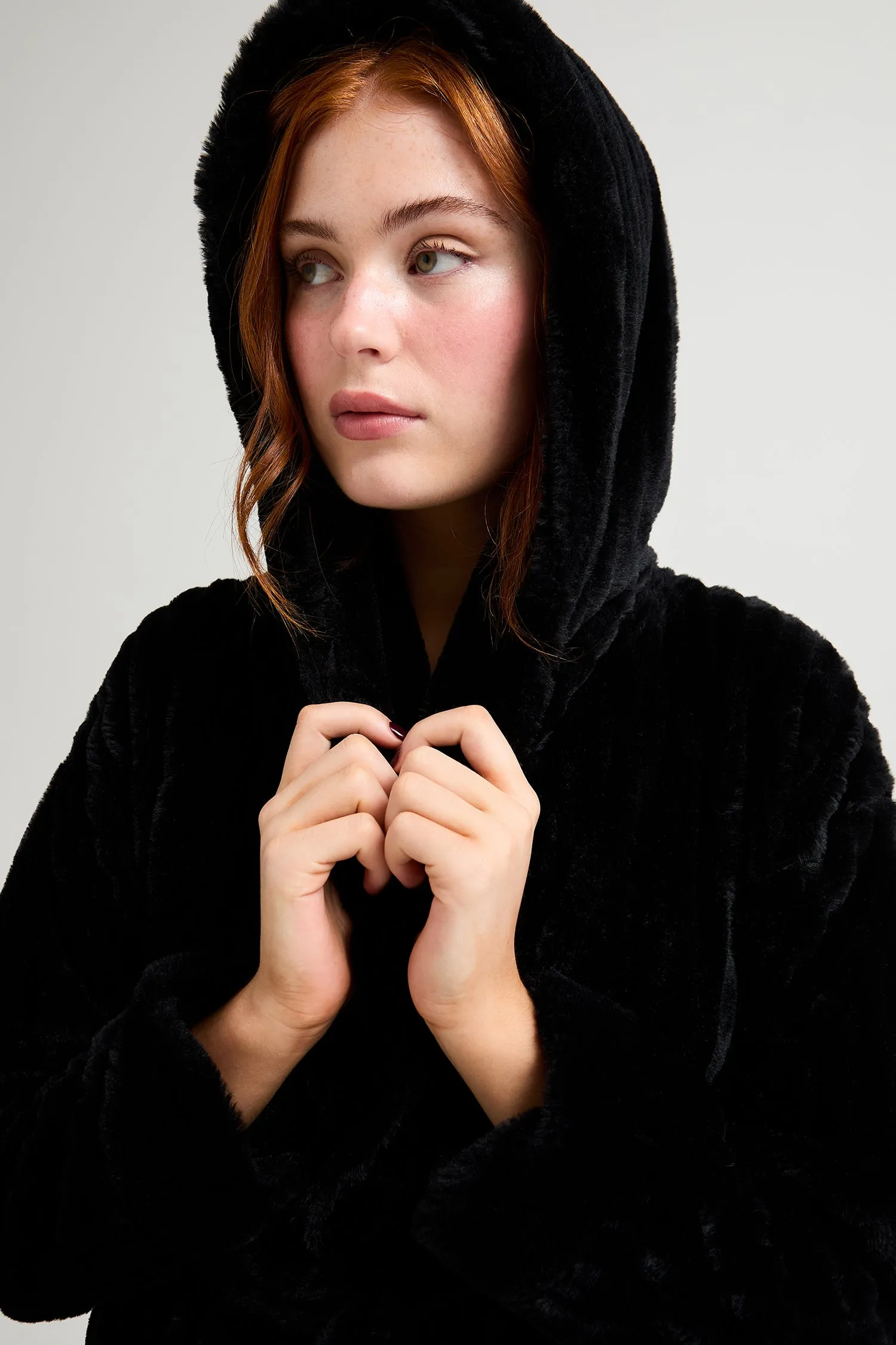 Cloud Dressing Gown in Black sold by Pretty You London product image thumbnail 5
