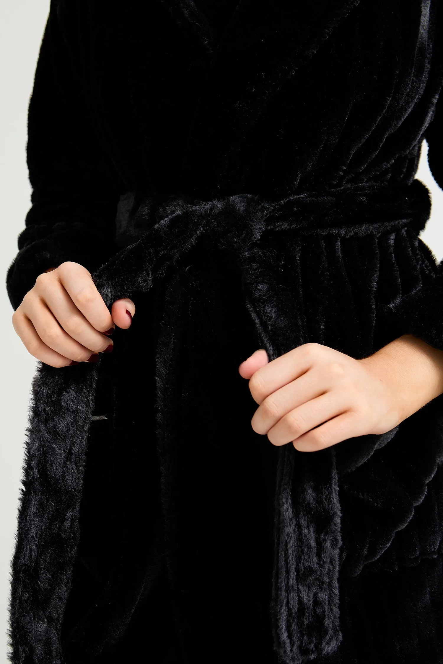 Cloud Dressing Gown in Black sold by Pretty You London product image thumbnail 2