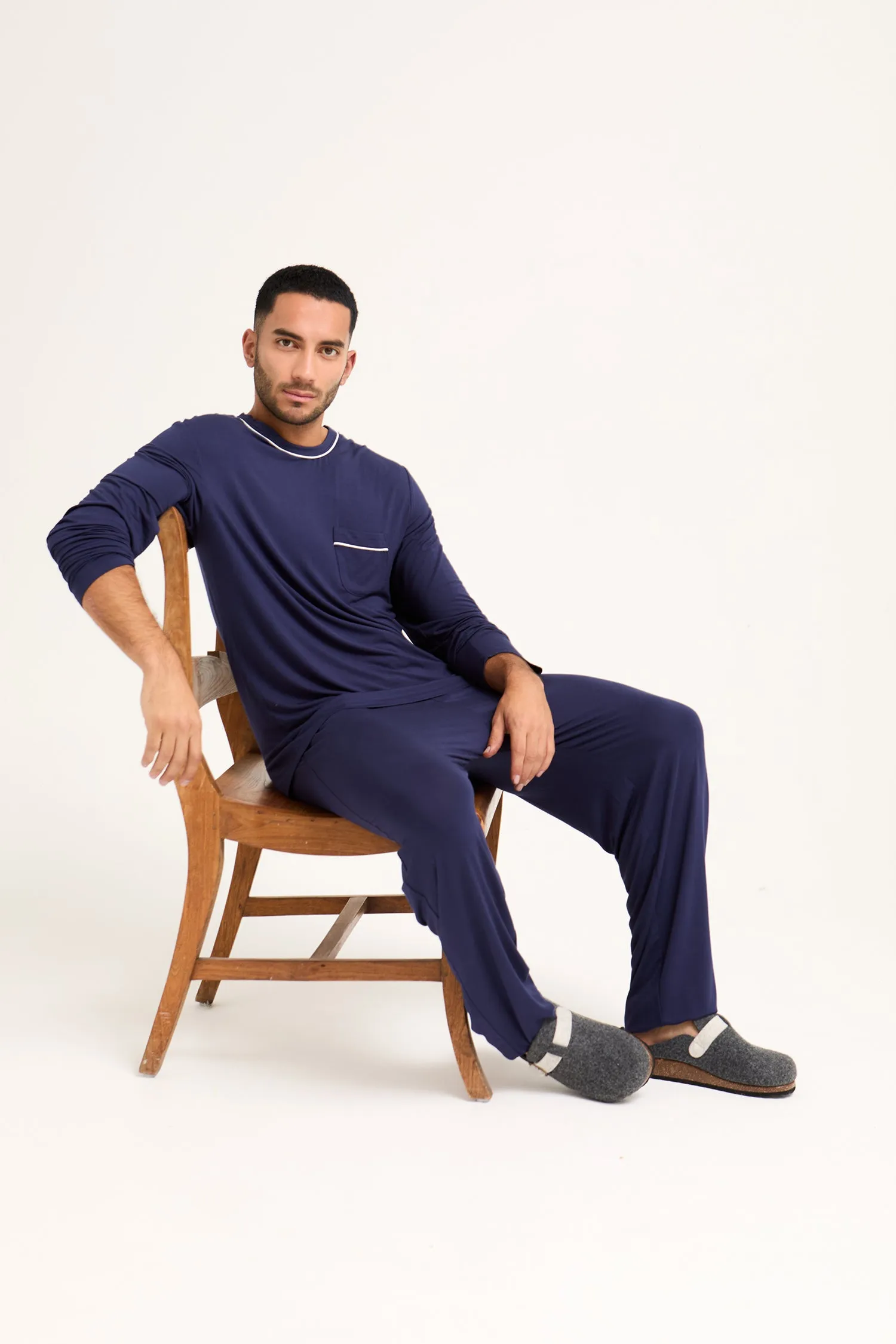 Mister You Bamboo Pyjama Set in Midnight sold by Pretty You London