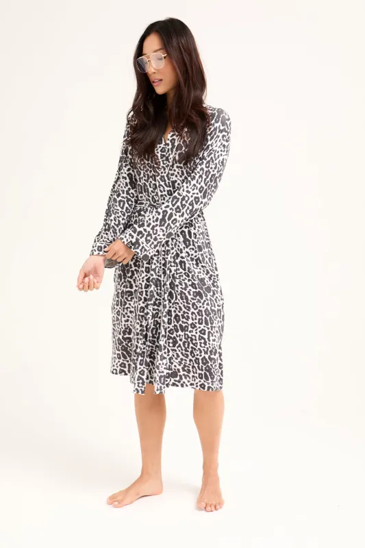 Bamboo Kimono Robe in Luxe Leopard - Wholesale sold by Pretty You London
