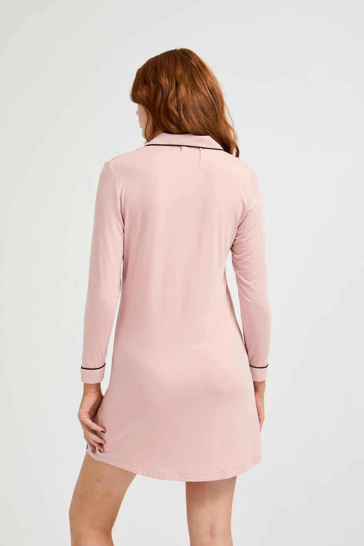 Bamboo Nightshirt in Pink - Wholesale sold by Pretty You London product image thumbnail 3