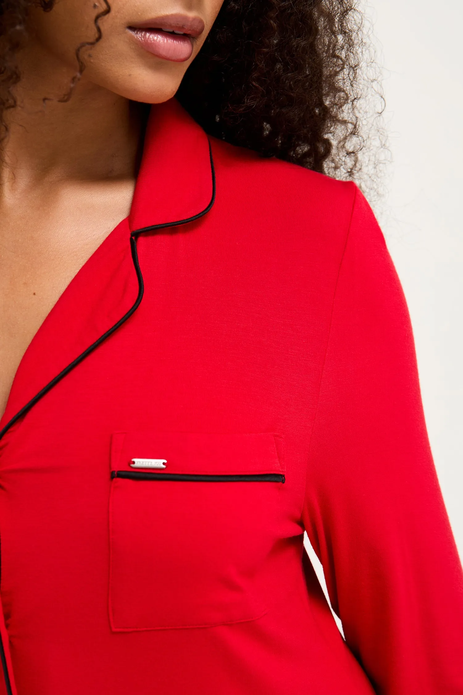 Bamboo Nightshirt in Red - Wholesale sold by Pretty You London product image thumbnail 2