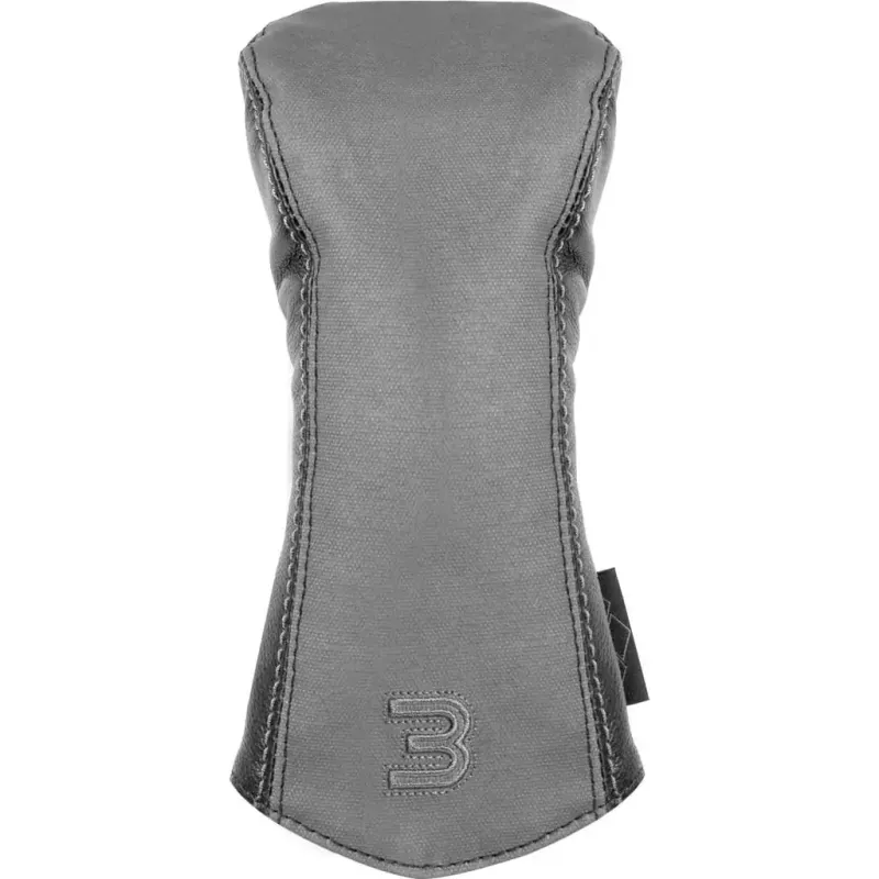 Canvas/Leather Headcover 3-Wood - Slate-Black sold by Sun Mountain
