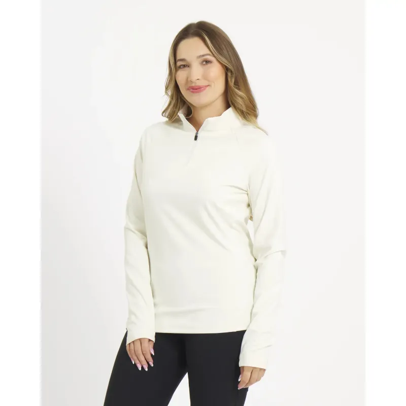Women's Tech Quarter-Zip - Alabaster / L sold by Sun Mountain