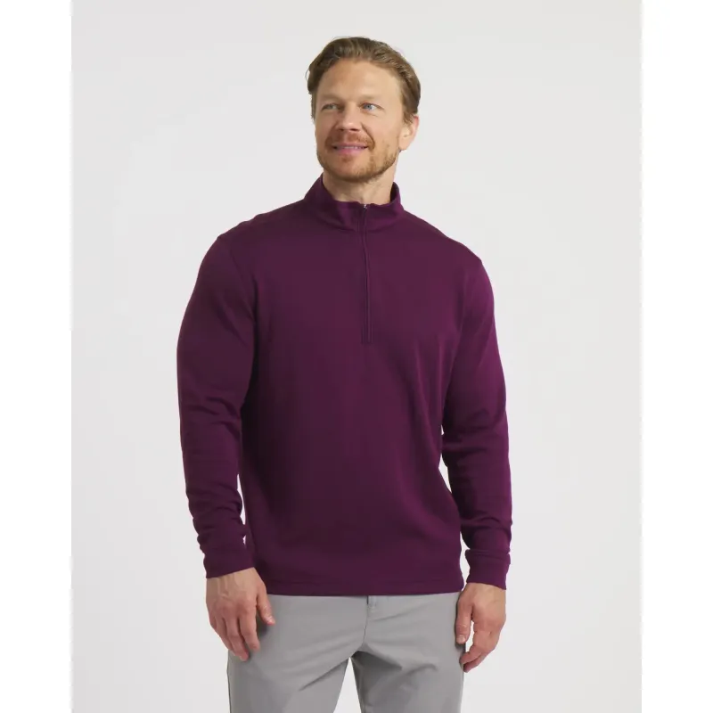 Brett Quarter-Zip - Plum / XL made by Sun Mountain