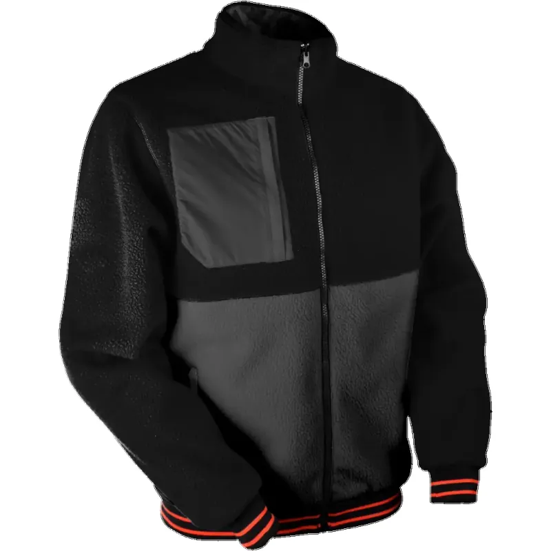 Retro Letterman Jacket - Reversible - Black-Steel-Inferno / L sold by Sun Mountain