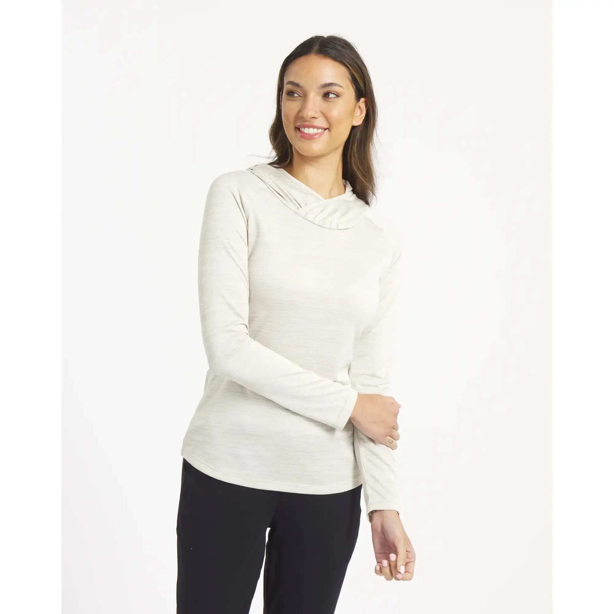 Women's Greenside Hoodie - Sand Heather / XS sold by Sun Mountain