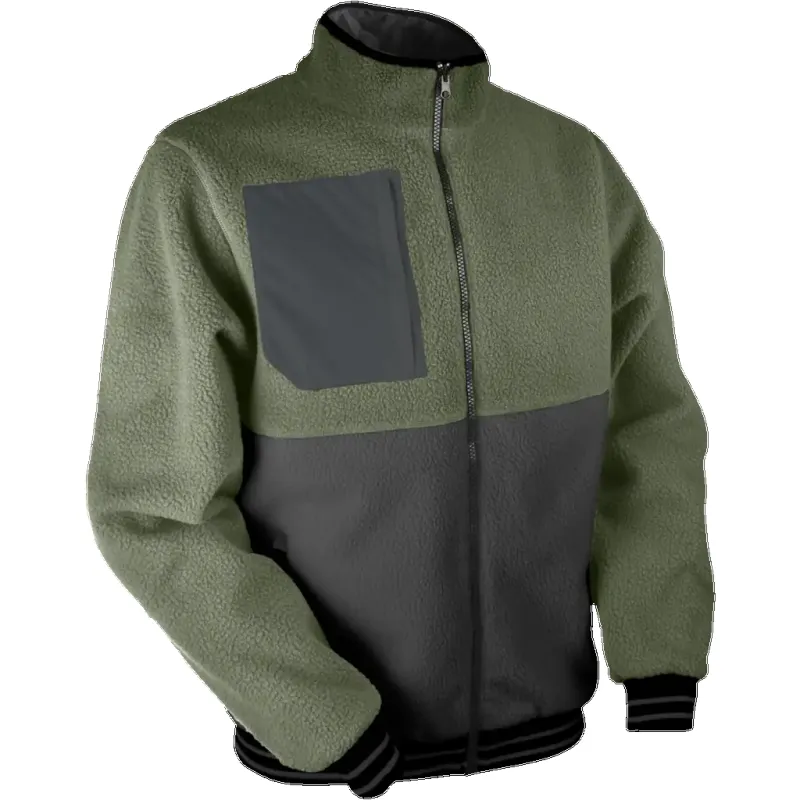 Retro Letterman Jacket - Reversible - Sage-Steel / 2XL sold by Sun Mountain