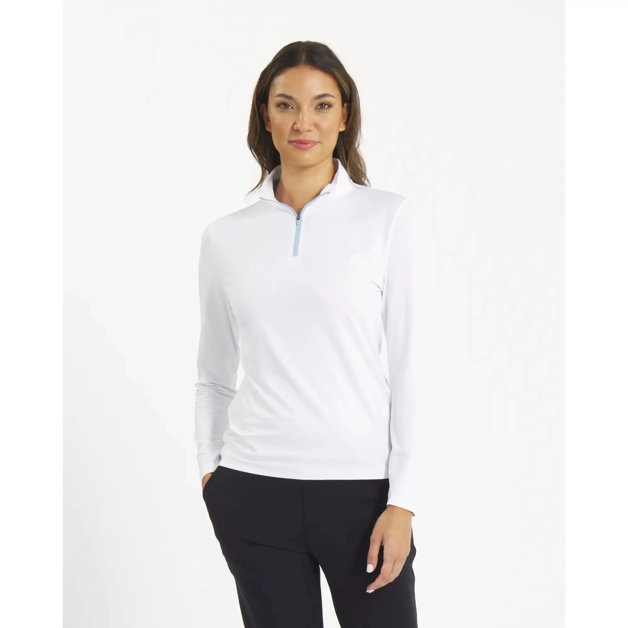 Women's Payton Quarter-Zip - White / 2XL sold by Sun Mountain