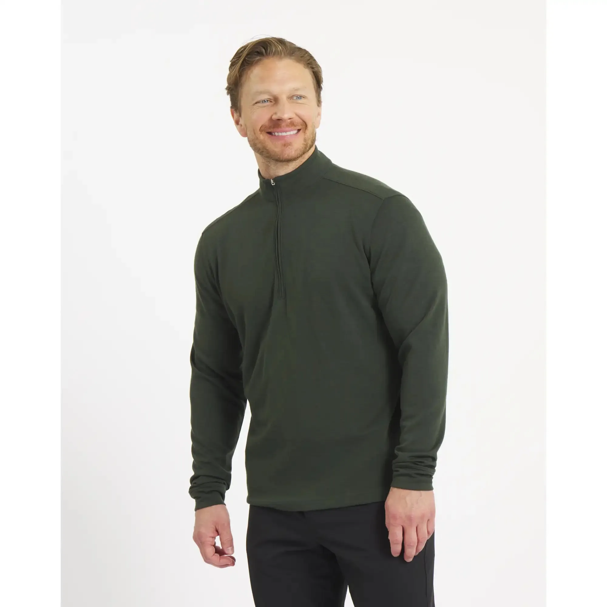 Brett Quarter-Zip - Pine / S sold by Sun Mountain