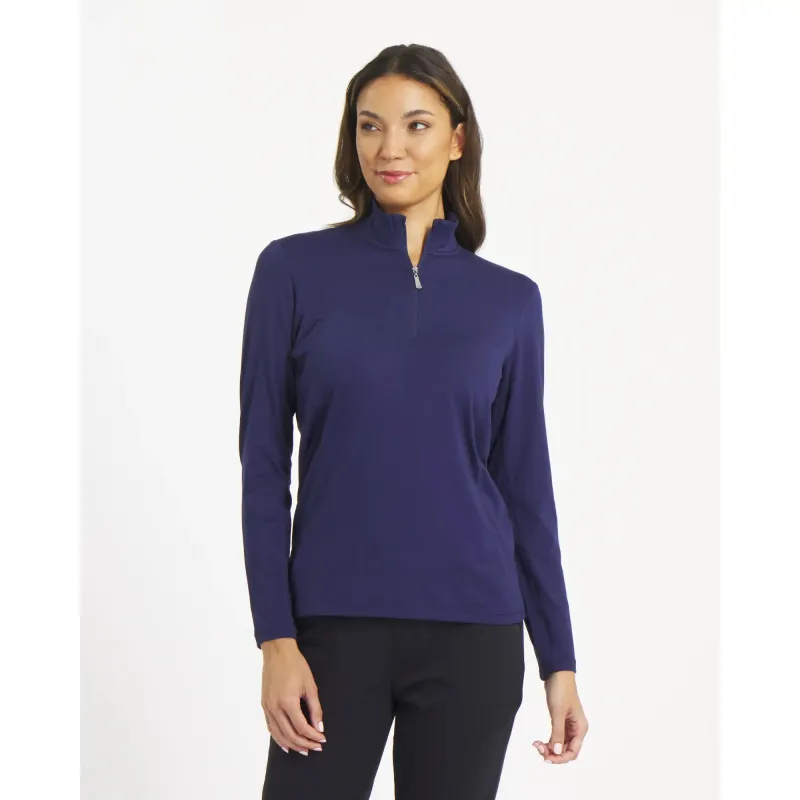 Women's Second Layer Quarter-Zip - Navy / 2XL sold by Sun Mountain