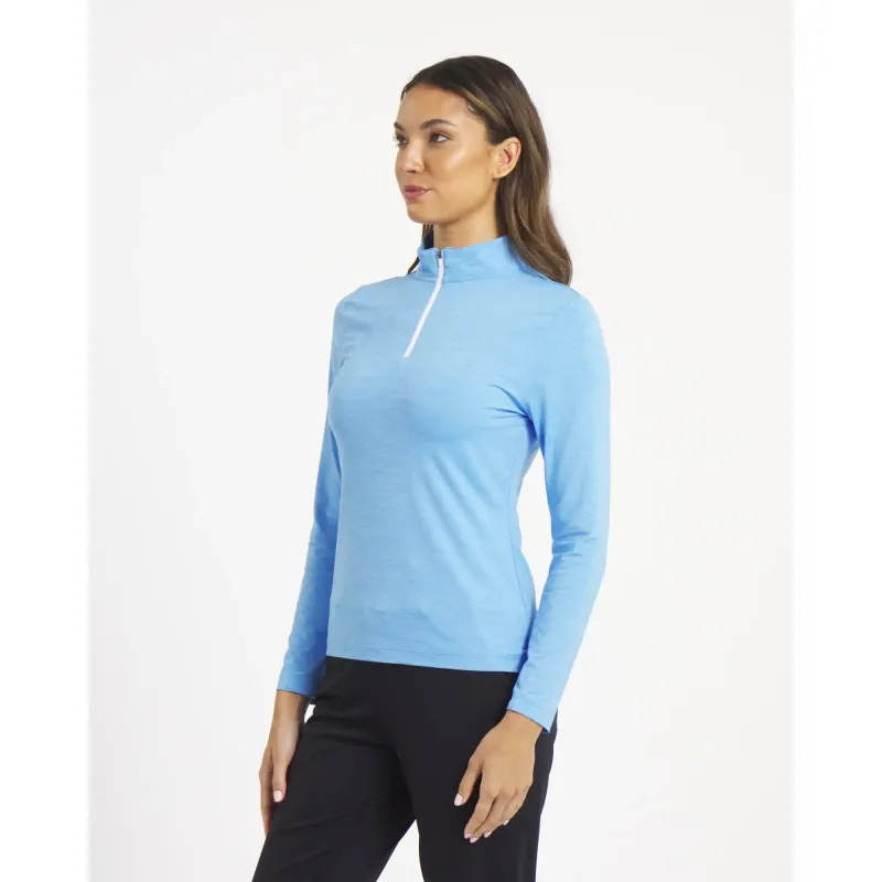 Women's Payton Quarter-Zip - Sky Blue / L sold by Sun Mountain
