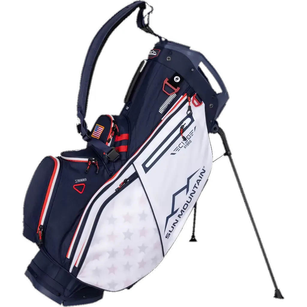C-130 Hybrid Stand Bag - NAVY-WHITE-RED sold by Sun Mountain
