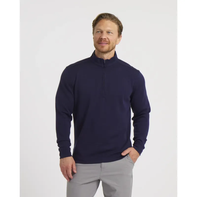 Brett Quarter-Zip - Navy / M made by Sun Mountain