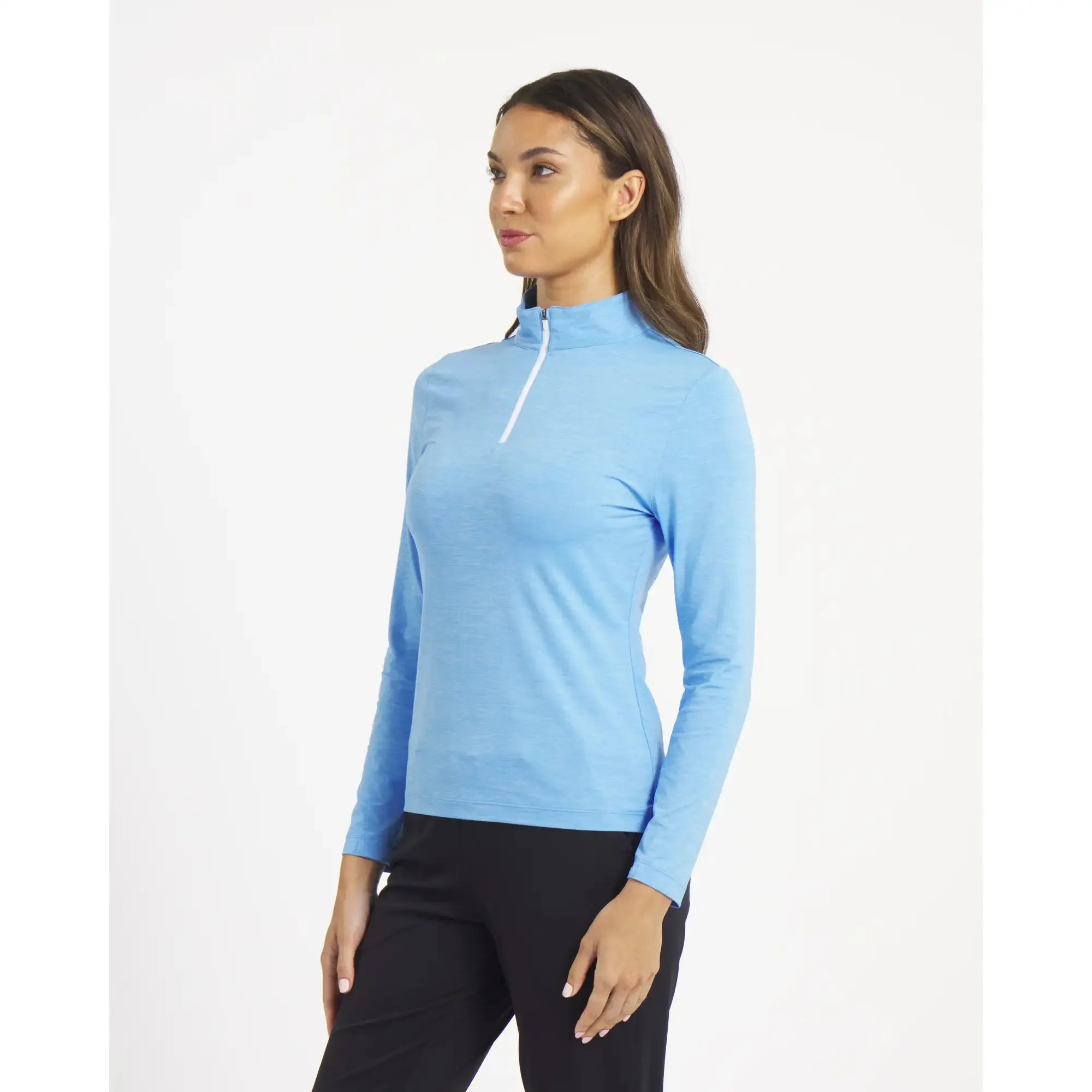 Women's Payton Quarter-Zip - Sky Blue / S sold by Sun Mountain
