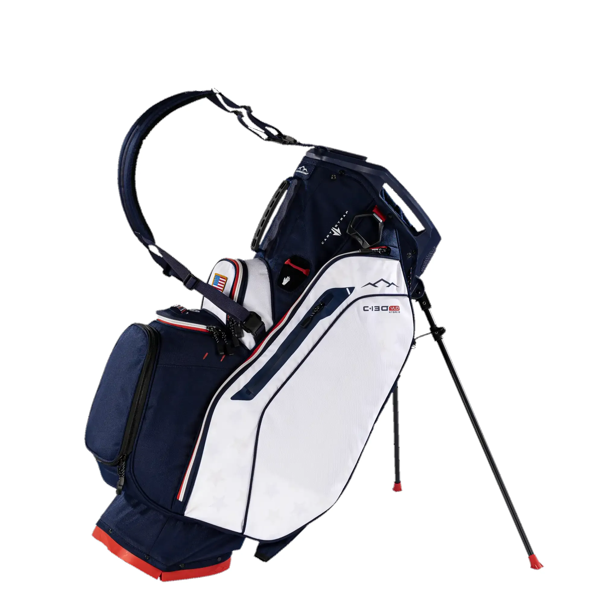 C-Series C-130 VLO Hybrid Stand Bag - Navy-White-Red sold by Sun Mountain