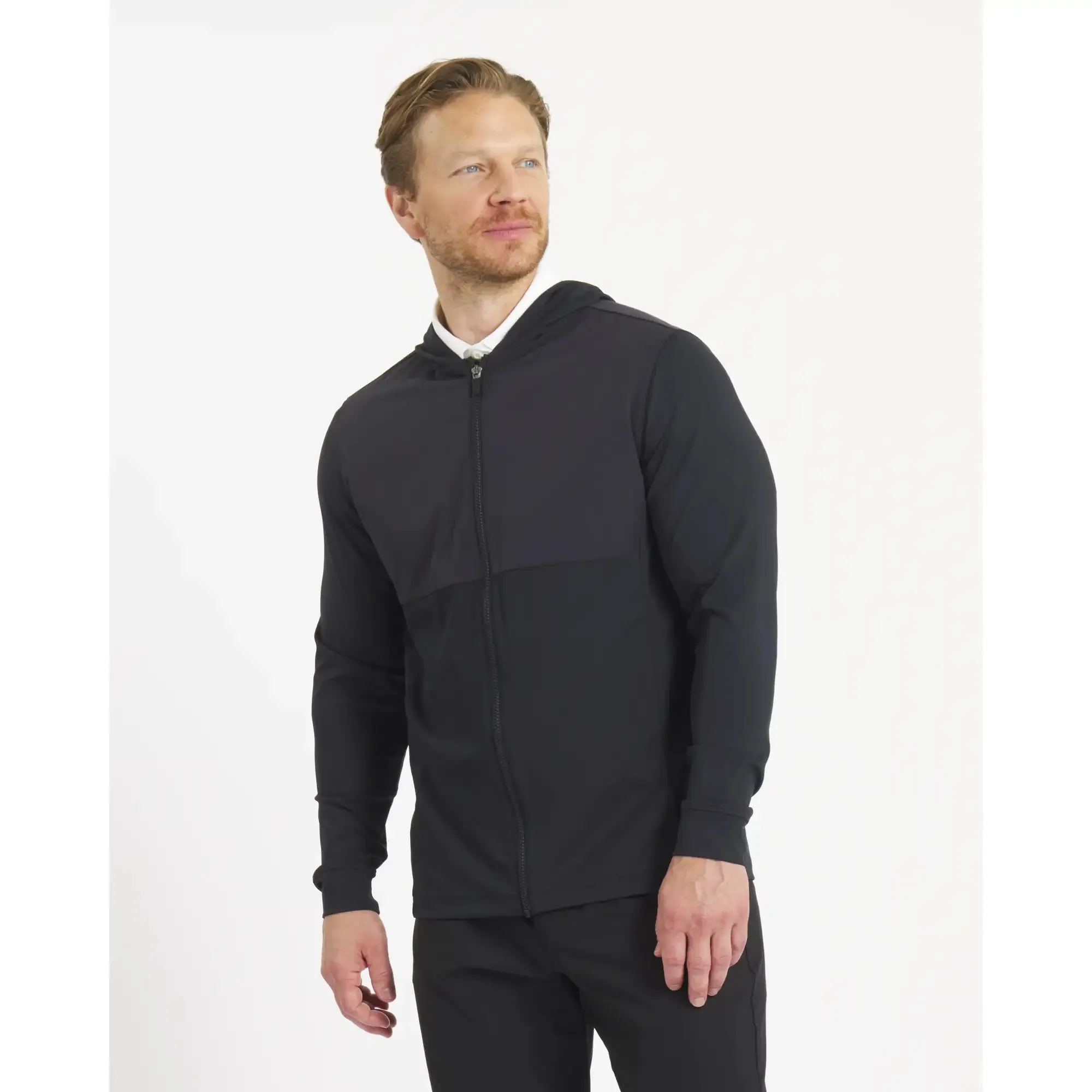 Tech Plus Full-Zip Hoodie - Black / 2XL sold by Sun Mountain