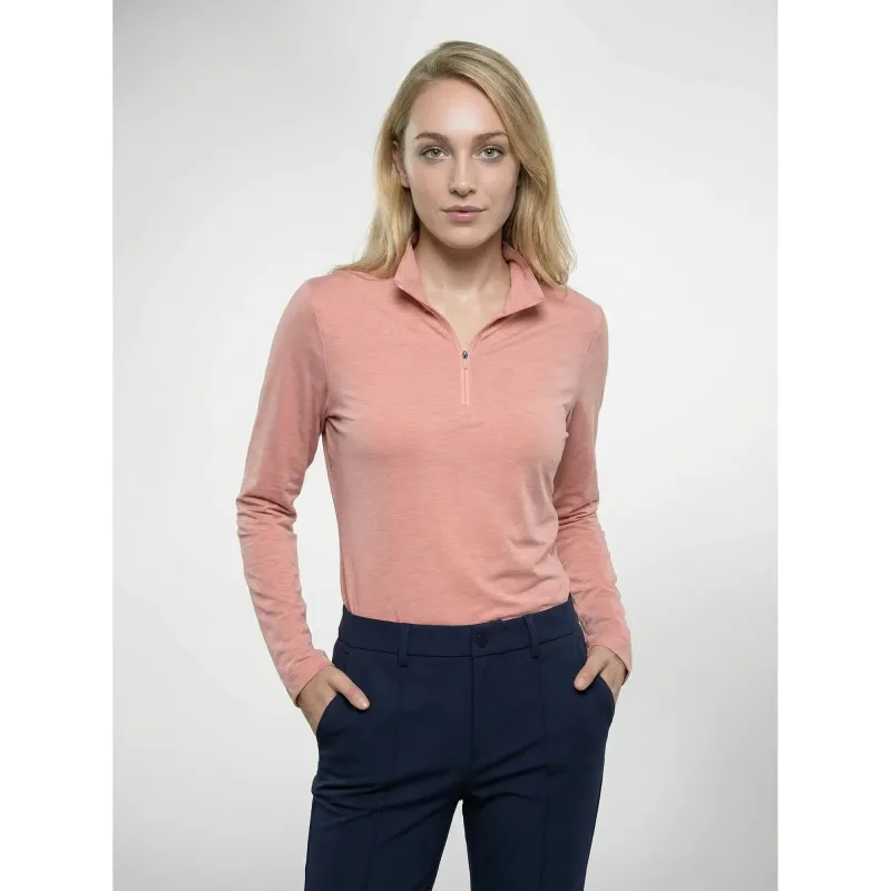 Women's Payton Quarter-Zip - Coral Haze / M made by Sun Mountain