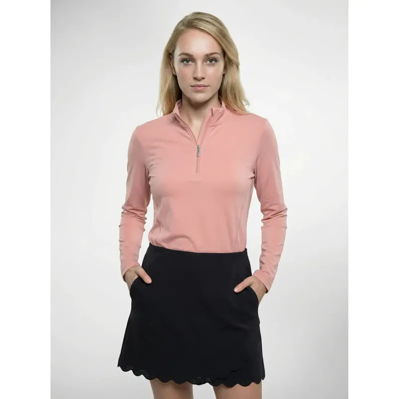 Women's Second Layer Quarter-Zip - Coral Haze / L made by Sun Mountain