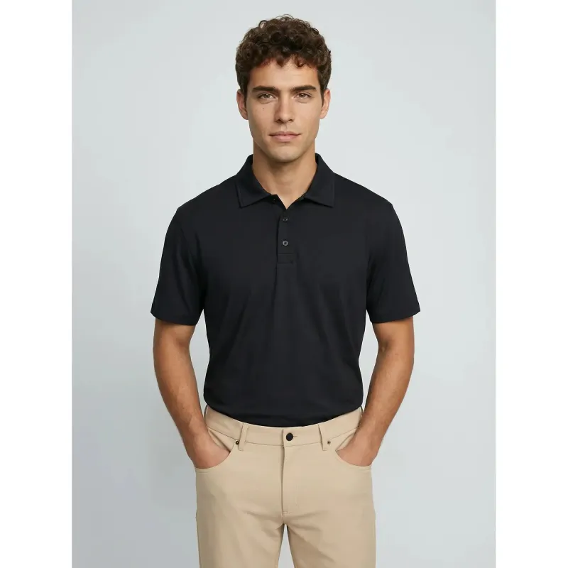 Elevate Stretch Polo - Black / L made by Sun Mountain