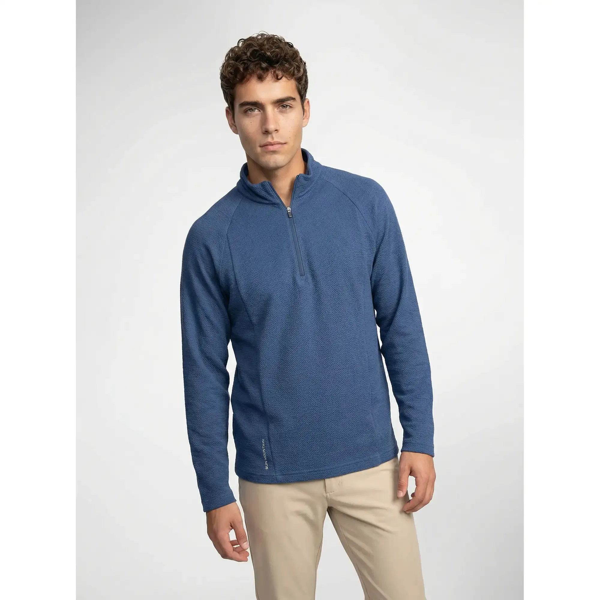 Coastal Quarter-Zip - Dusty Blue / 2XL sold by Sun Mountain