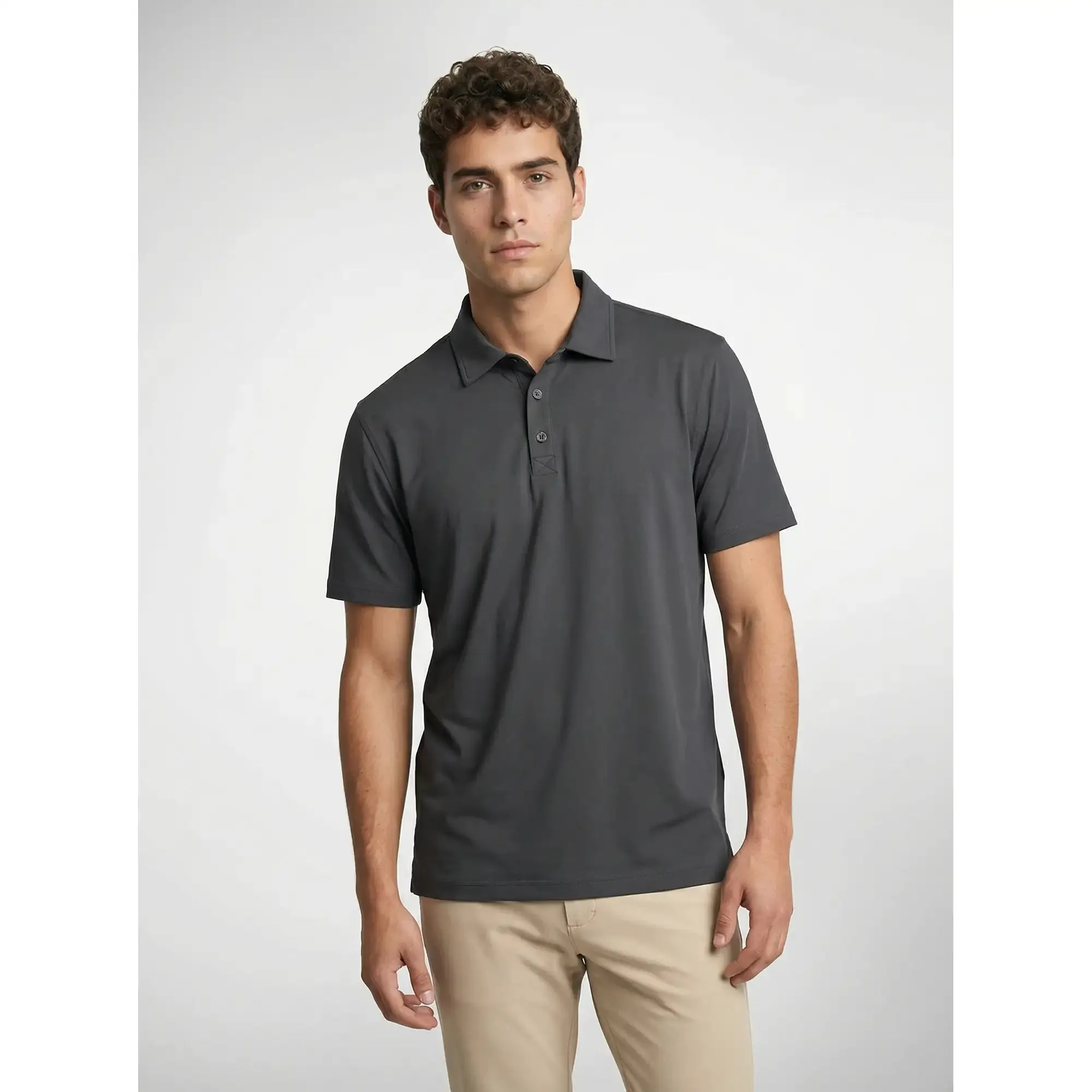 Elevate Stretch Polo - Steel / L sold by Sun Mountain