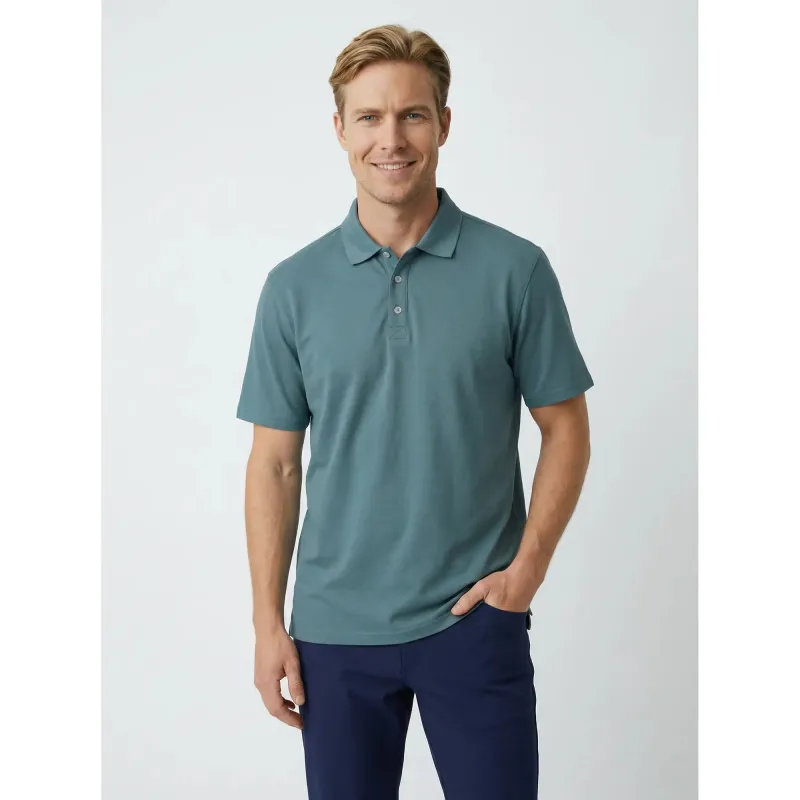 Lux Heather Polo - Deep Teal / XL made by Sun Mountain