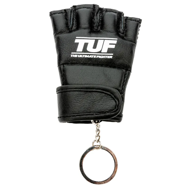 Black UFC 2.5" x 3.5" TUF Fight Glove Key Chain made by UFC