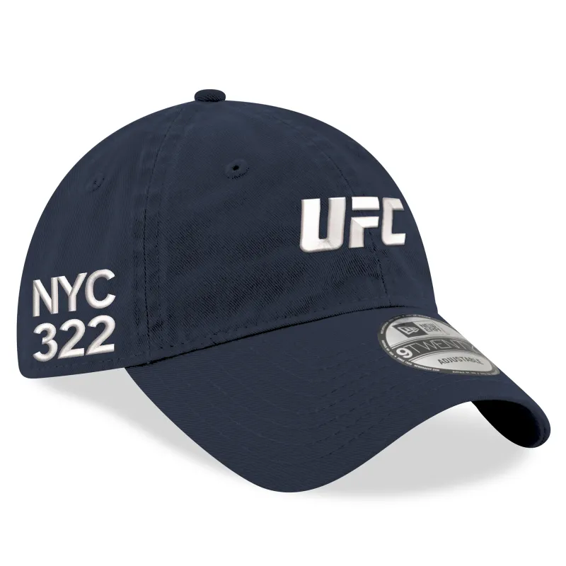 Men's New Era Navy UFC 322 9TWENTY Adjustable Hat made by New Era