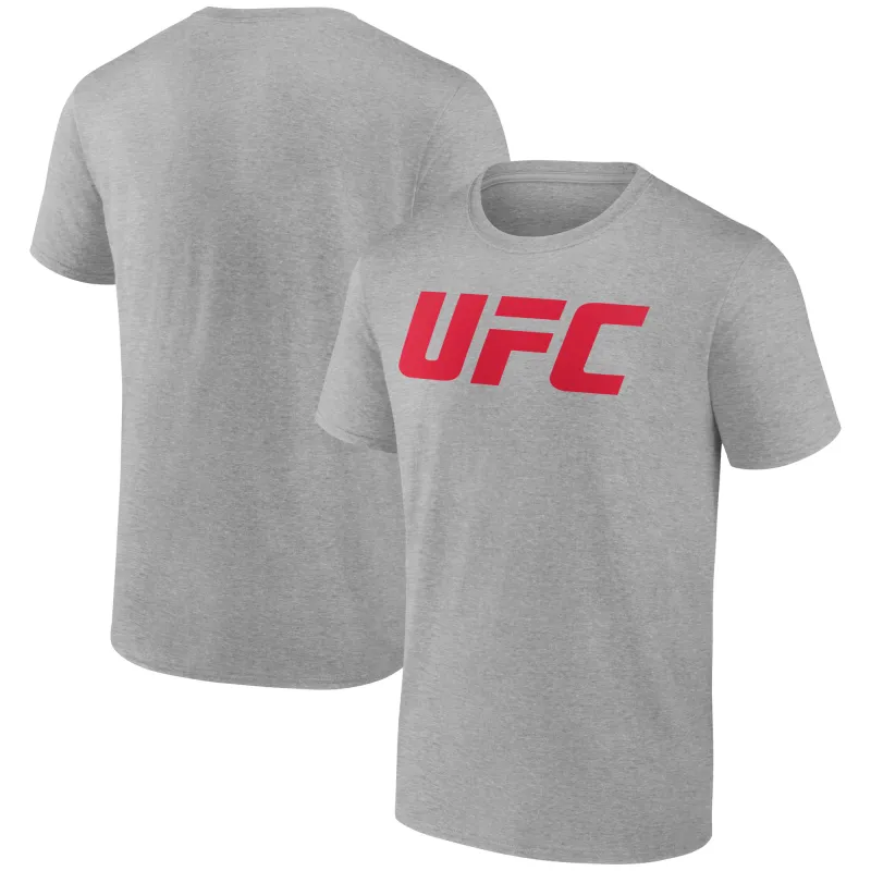 Men's Heather Gray UFC Red Logo T-Shirt sold by UFC