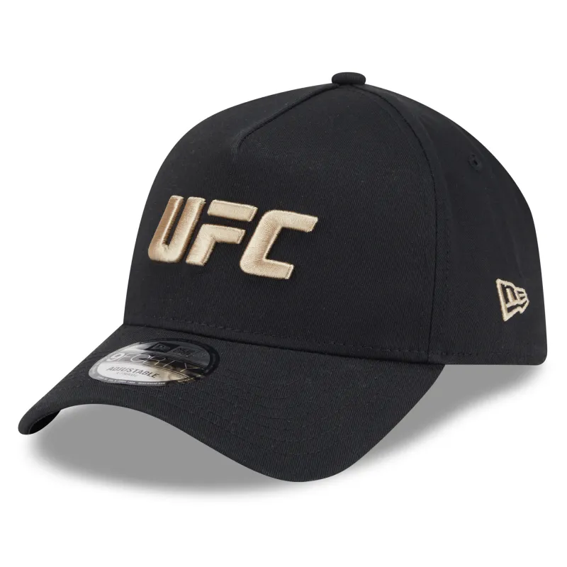 Men's New Era Black UFC A-Frame 9FORTY Adjustable Hat made by New Era